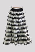 Tiered Ruffle Maxi Skirt