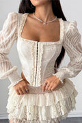 Lace Accent Corset Top