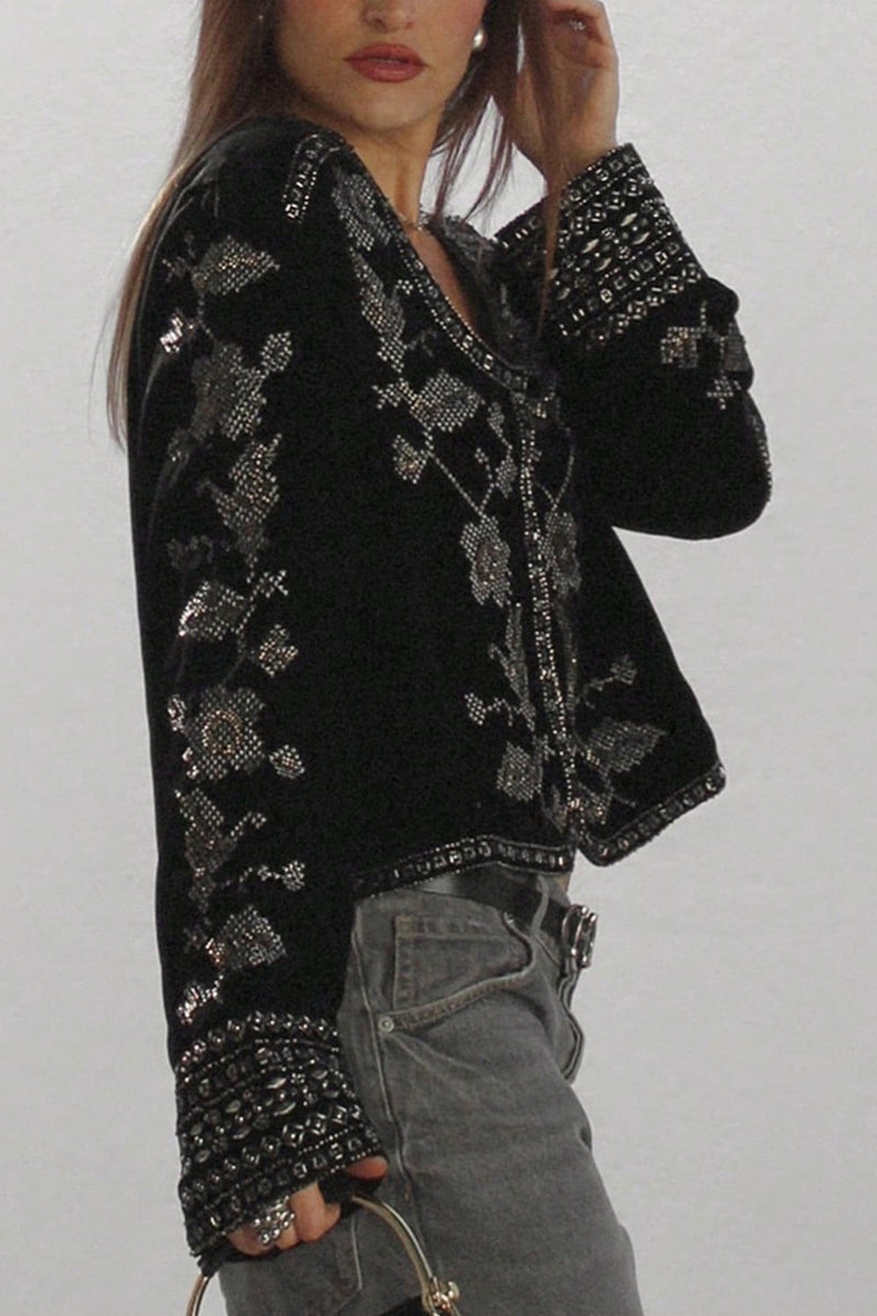 Patterned Open-Front Shacket
