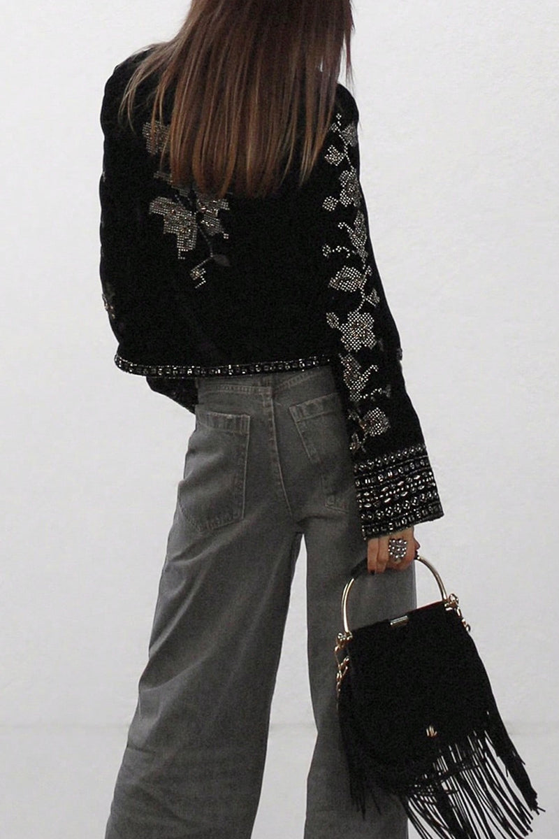 Patterned Open-Front Shacket