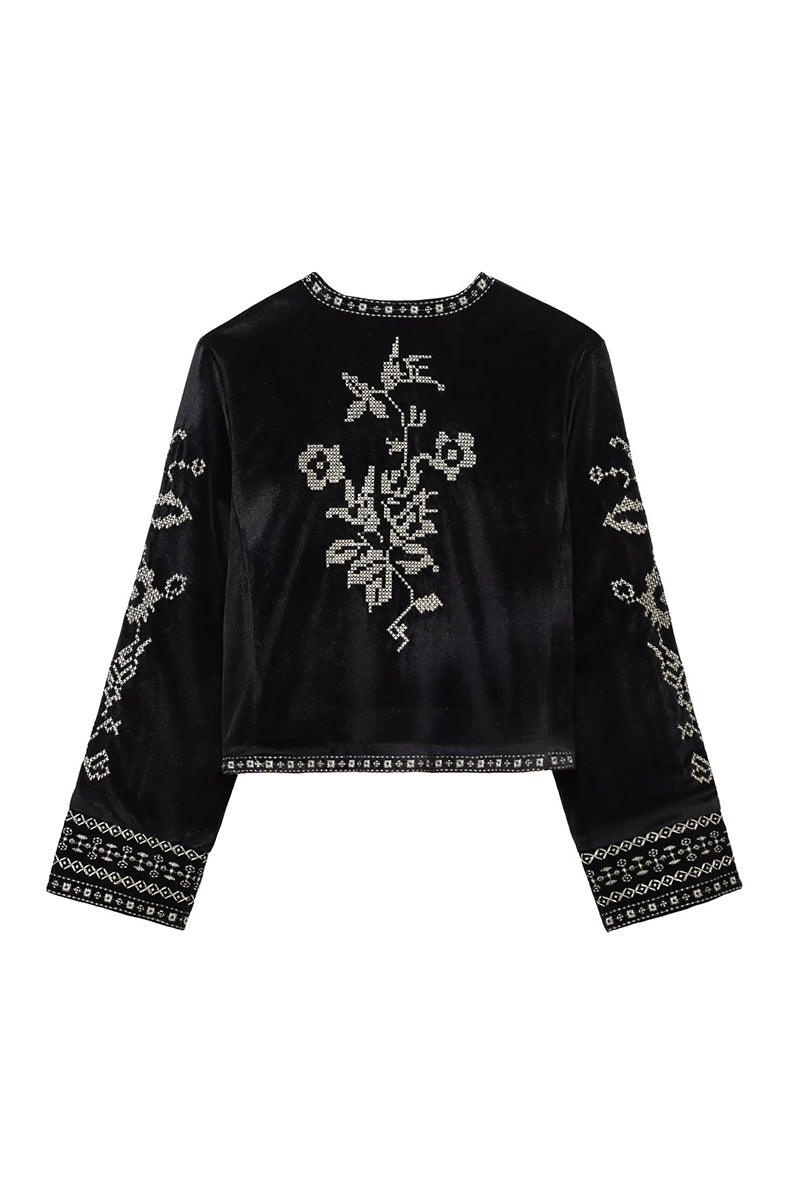 Patterned Open-Front Shacket