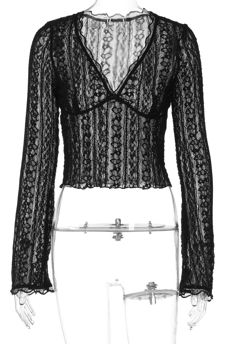 Lace Long-Sleeve T-Shirt