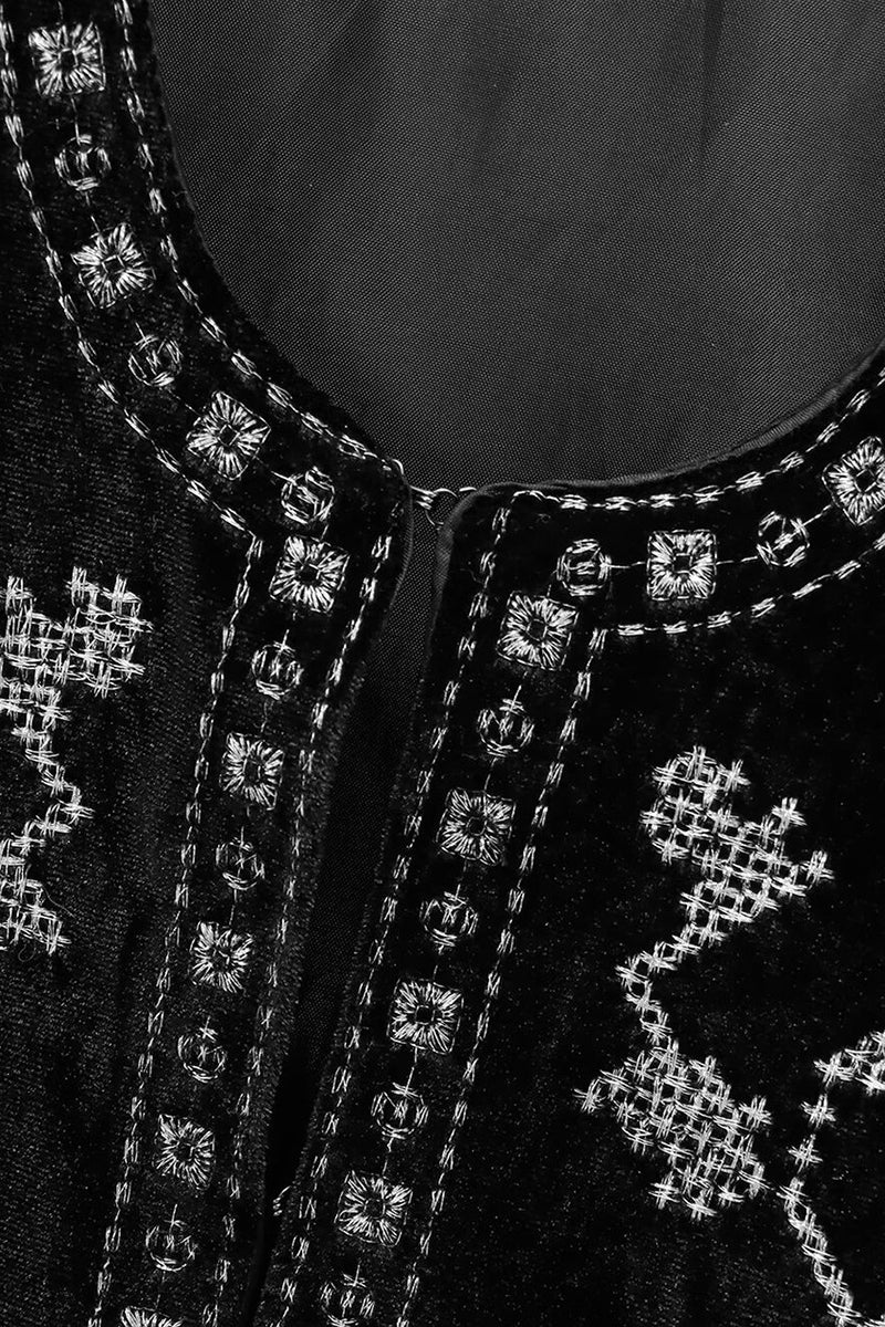 Patterned Open-Front Shacket