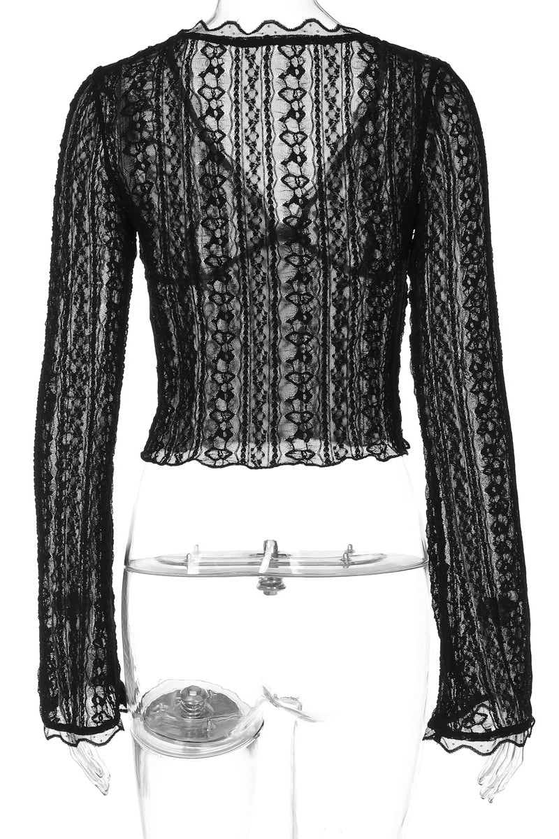 Lace Long-Sleeve T-Shirt