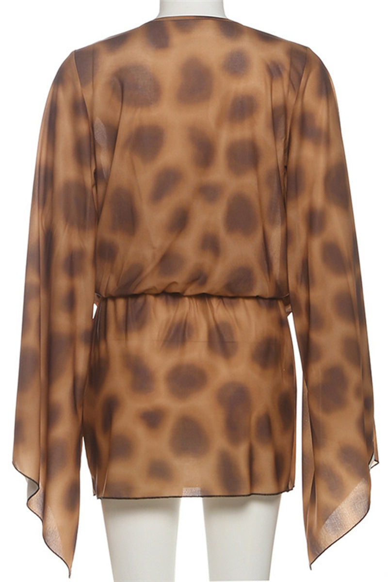 Deep-V Drape Casual Dress