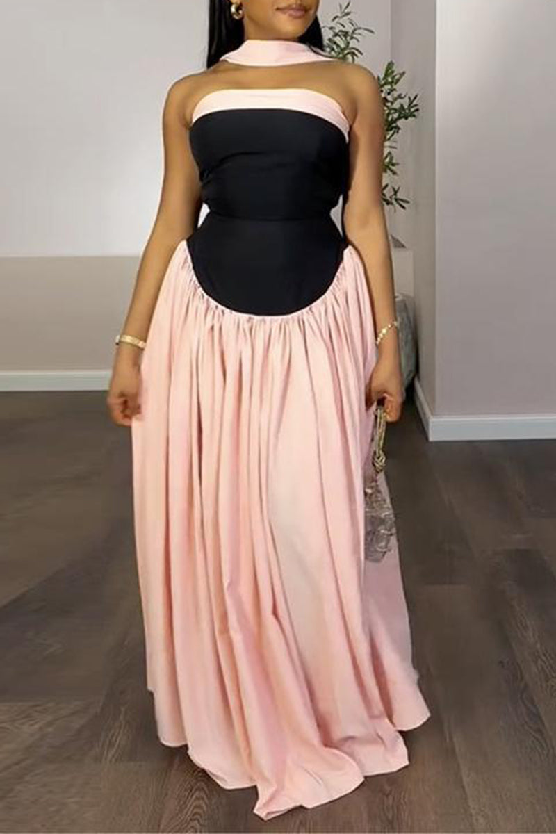 Sleek Halter Casual Dress