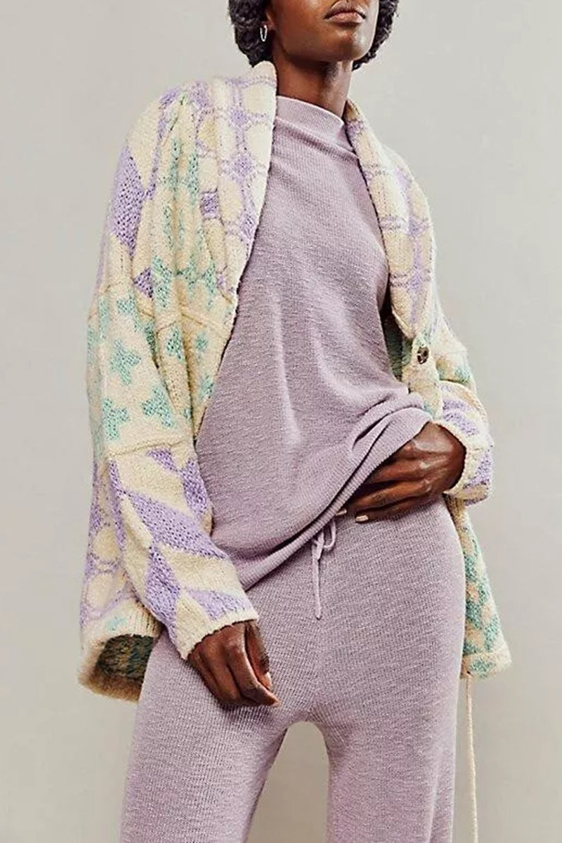 Geometric Knit Cardigan