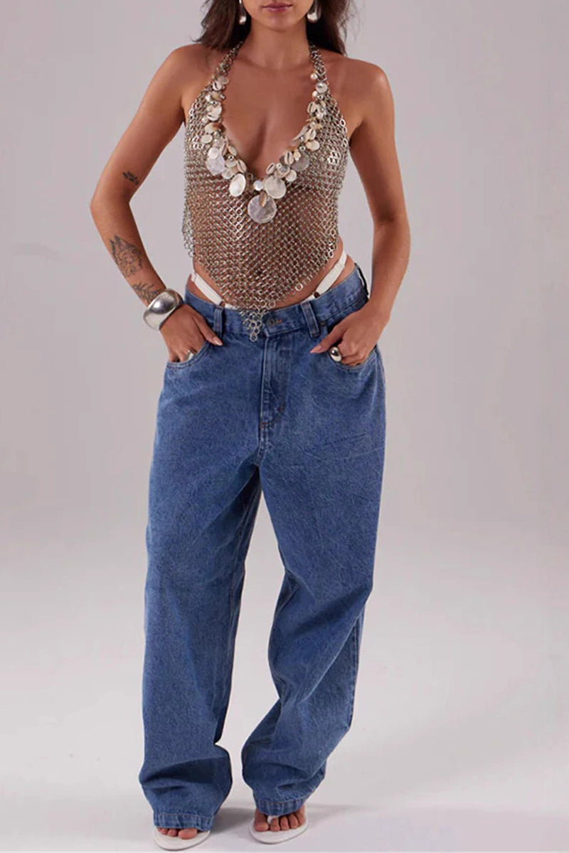 Chainmail Disc Embellished Tank