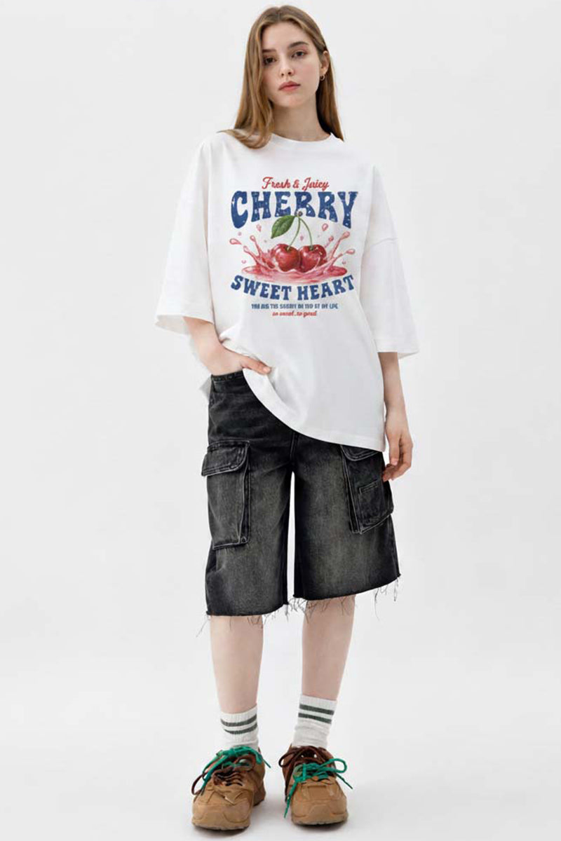 Casual Cherry Graphic Tee
