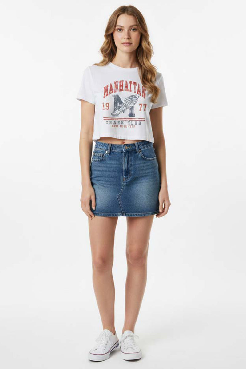 Manhattan Club Crop Tee