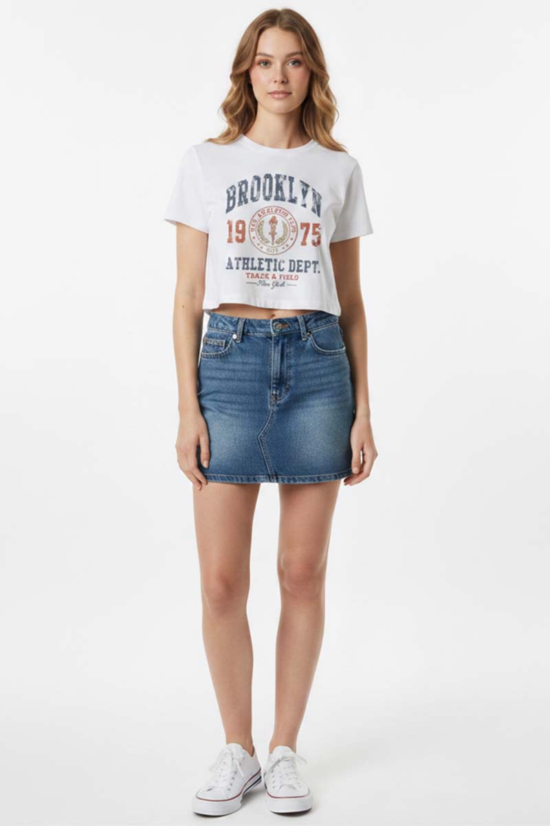 Brooklyn Athletic Crop Tee