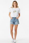 Playful Puppy Tennis Embroidered Tee