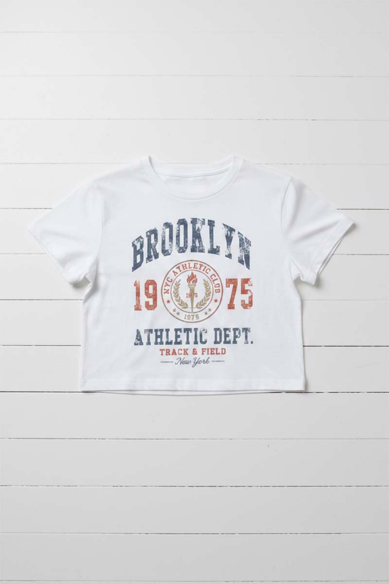 Brooklyn Athletic Crop Tee