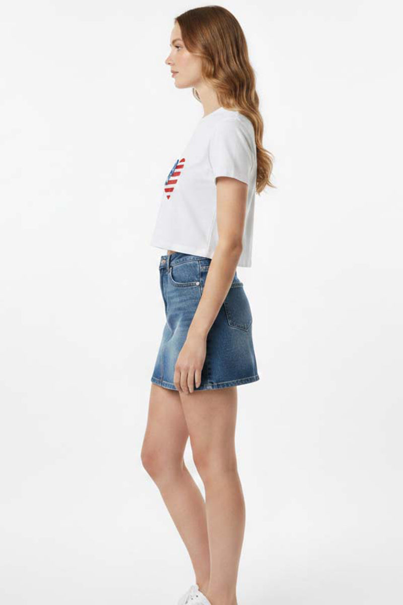 Patriotic Heart Crop Tee