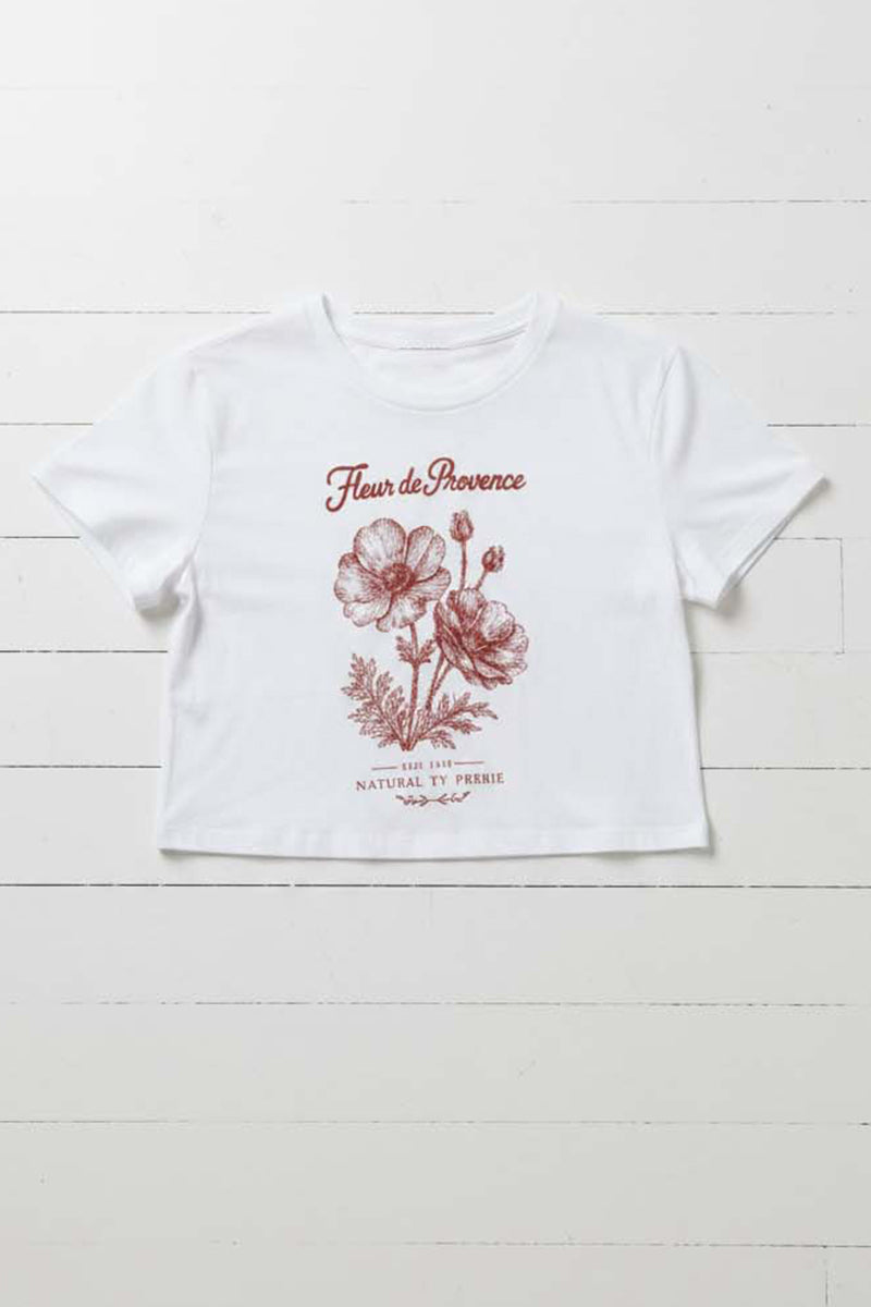 Floral Provence Crop Tee