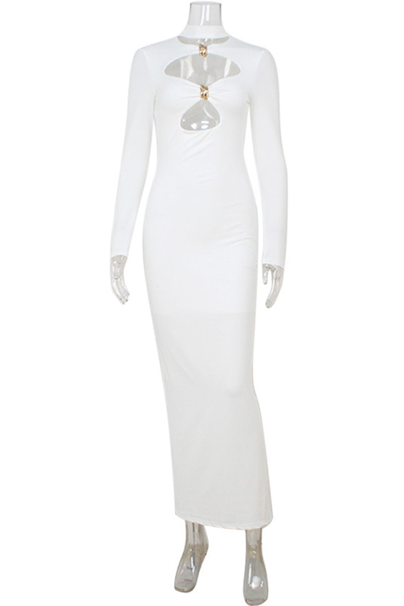 Elegant Keyhole Evening Dress