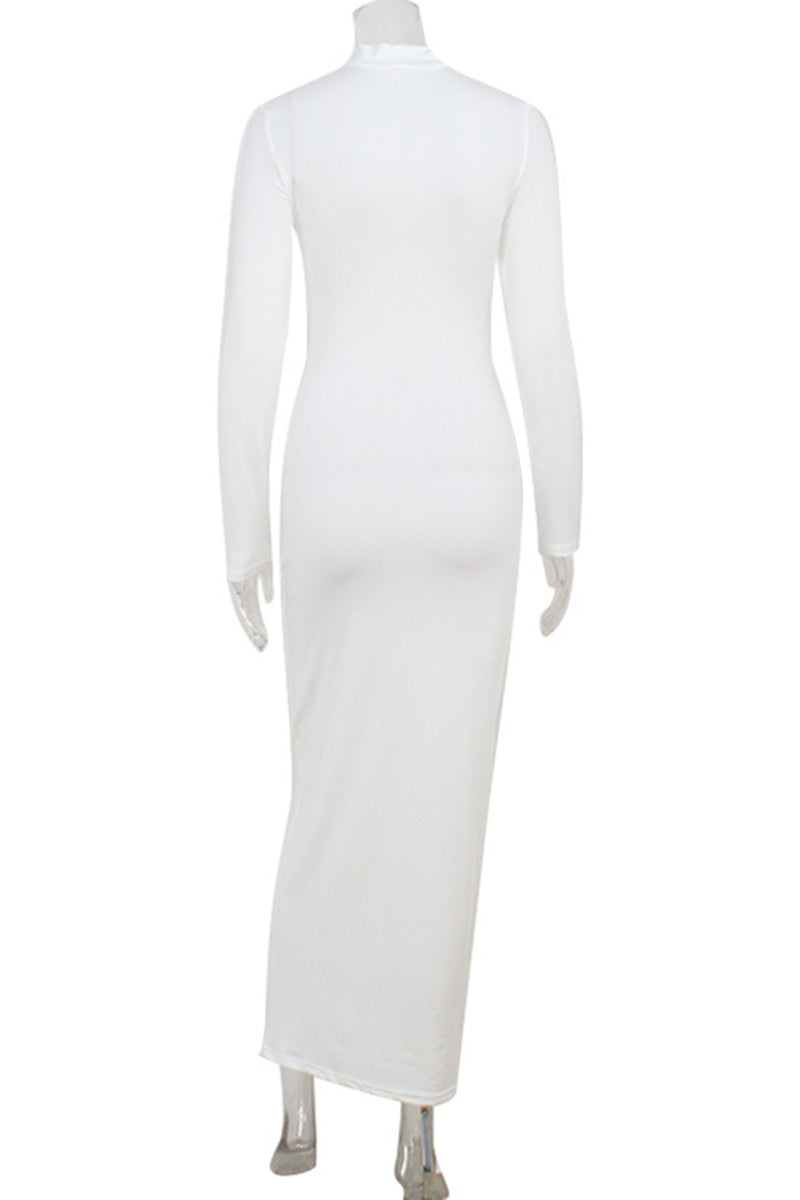 Elegant Keyhole Evening Dress