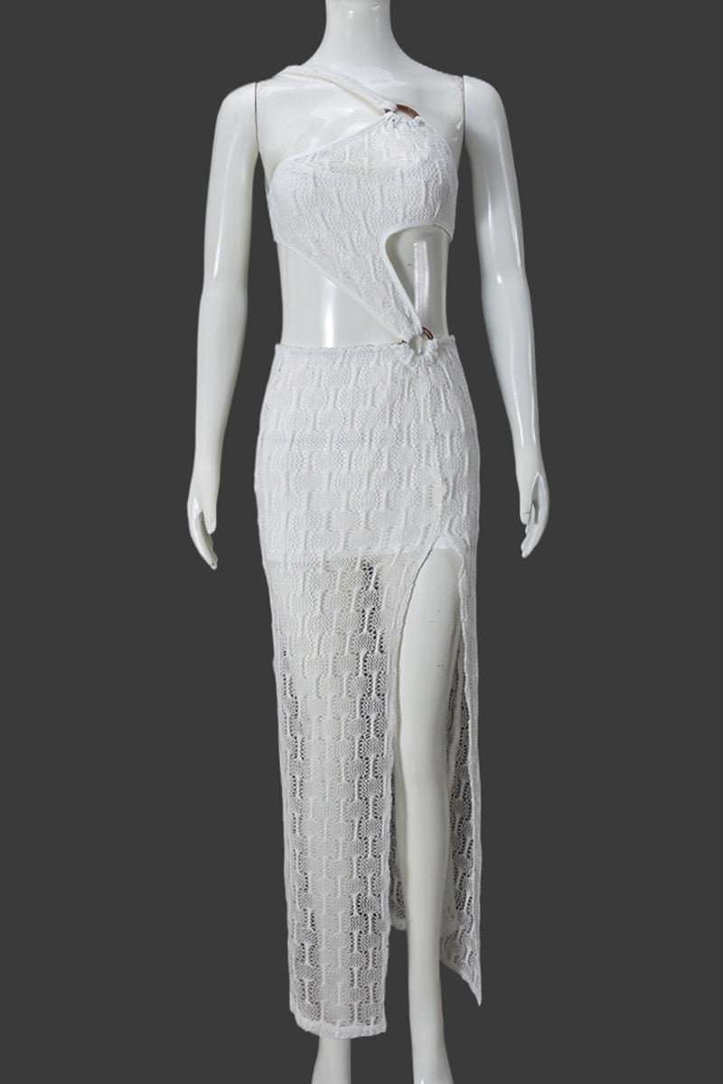 One-Shoulder Cutout Maxi Dress