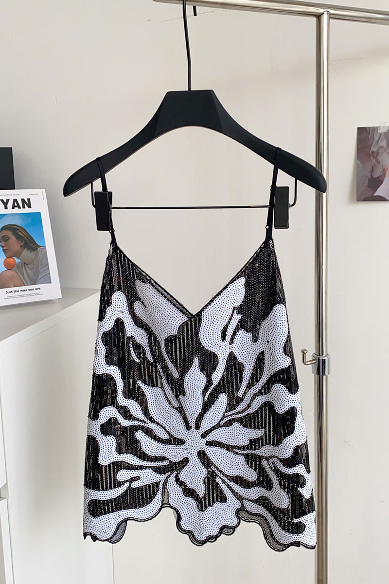 Sequin Embellished Camisole Top